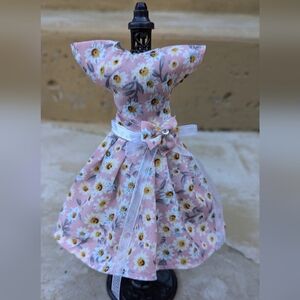 Flowery summer dress vintage style Fits 30 cm dolls